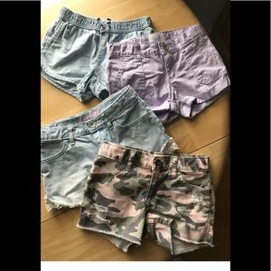 GIRLS SUMMER COTTON 4 PAIR shorts starter SZ 5/6